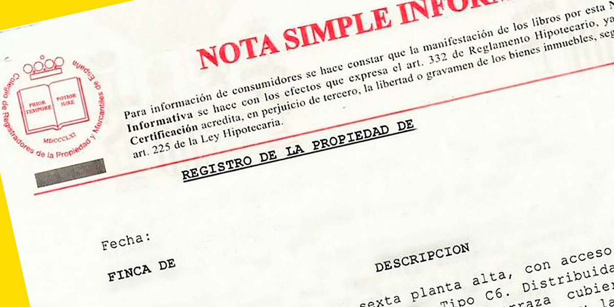Nota Simple в Испании 