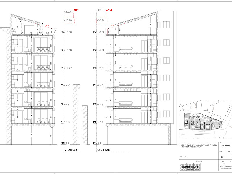 Investment Project: Reconstruction and Extension of a Residential Building in Granollers, Barcelona. Photo:  13