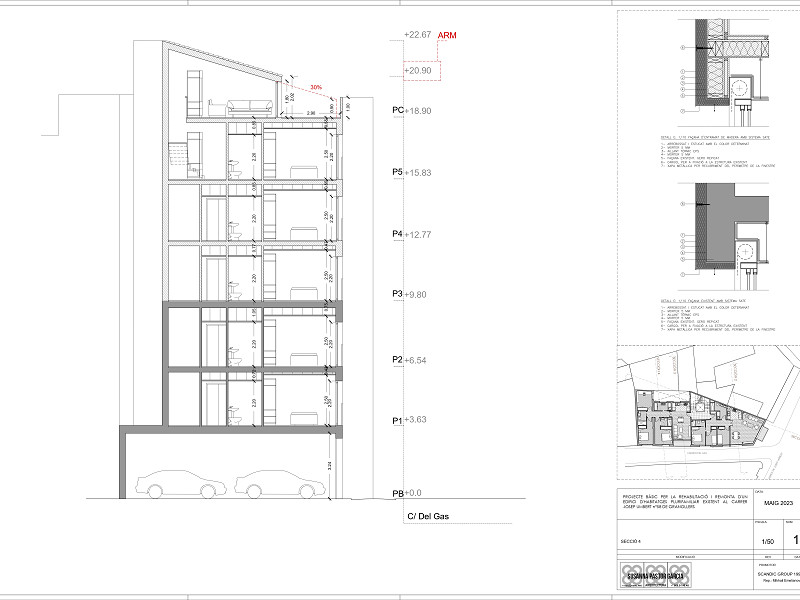 Investment Project: Reconstruction and Extension of a Residential Building in Granollers, Barcelona. Photo:  14