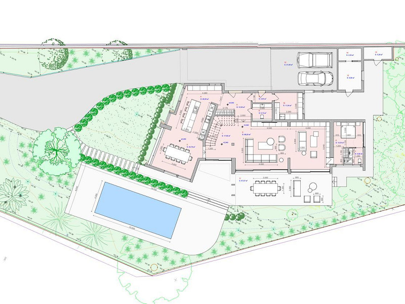 Элитный особняк с эксклюзивным проектом реновации и панорамными видами на море в престижном районе Педральбес, Барселона. Фото:  11
