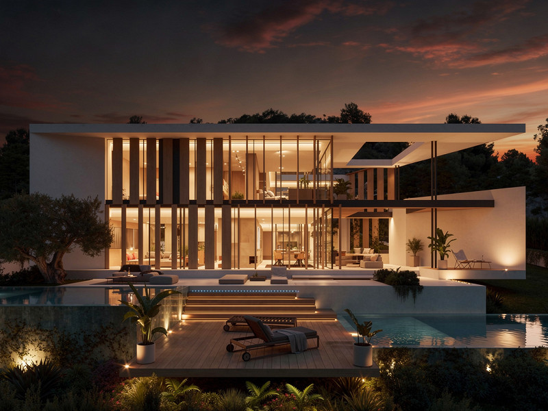 Villa de lujo en construcción en Premia de Dalt, Barcelona. Foto:  9