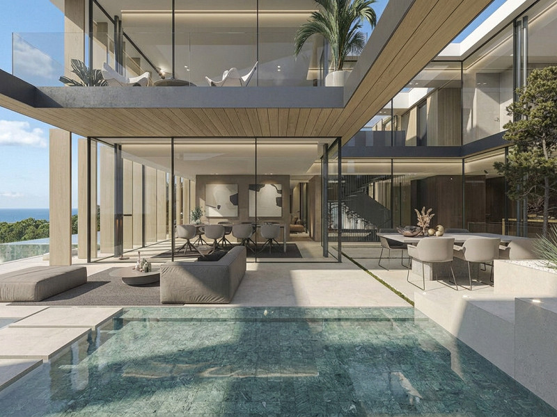 Villa de lujo en construcción en Premia de Dalt, Barcelona. Foto:  5