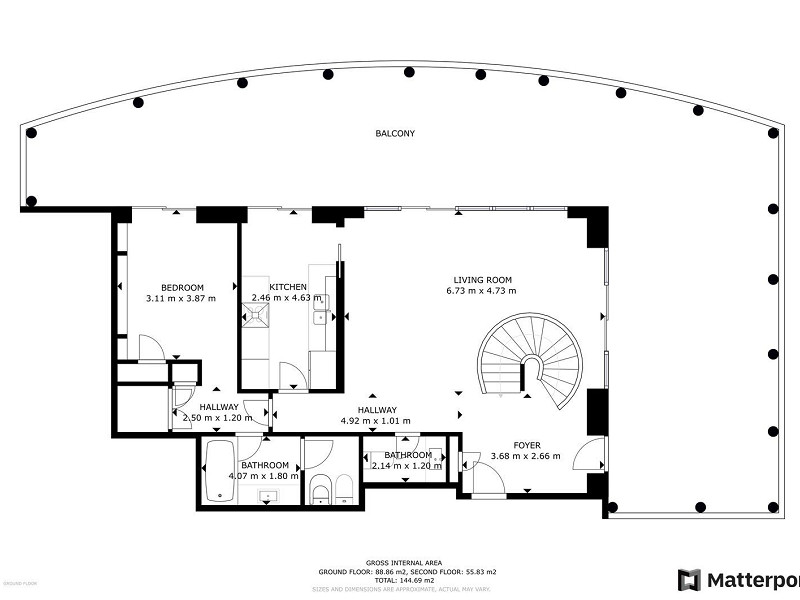 Пентхаус с панорамной террасой и видом на море в Диагональ Мар, Барселона. Фото:  24