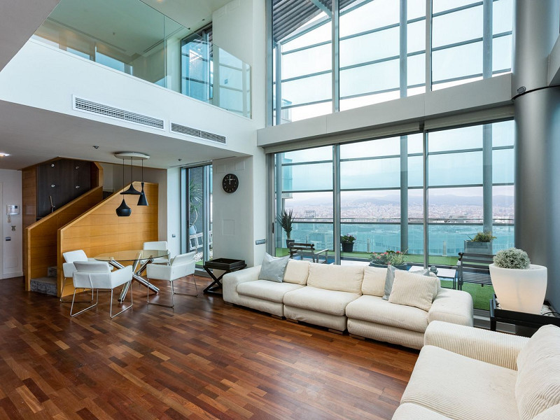 Элитный пентхаус с панорамной террасой на первой линии моря в Диагональ Мар, Барселона. Фото:  10