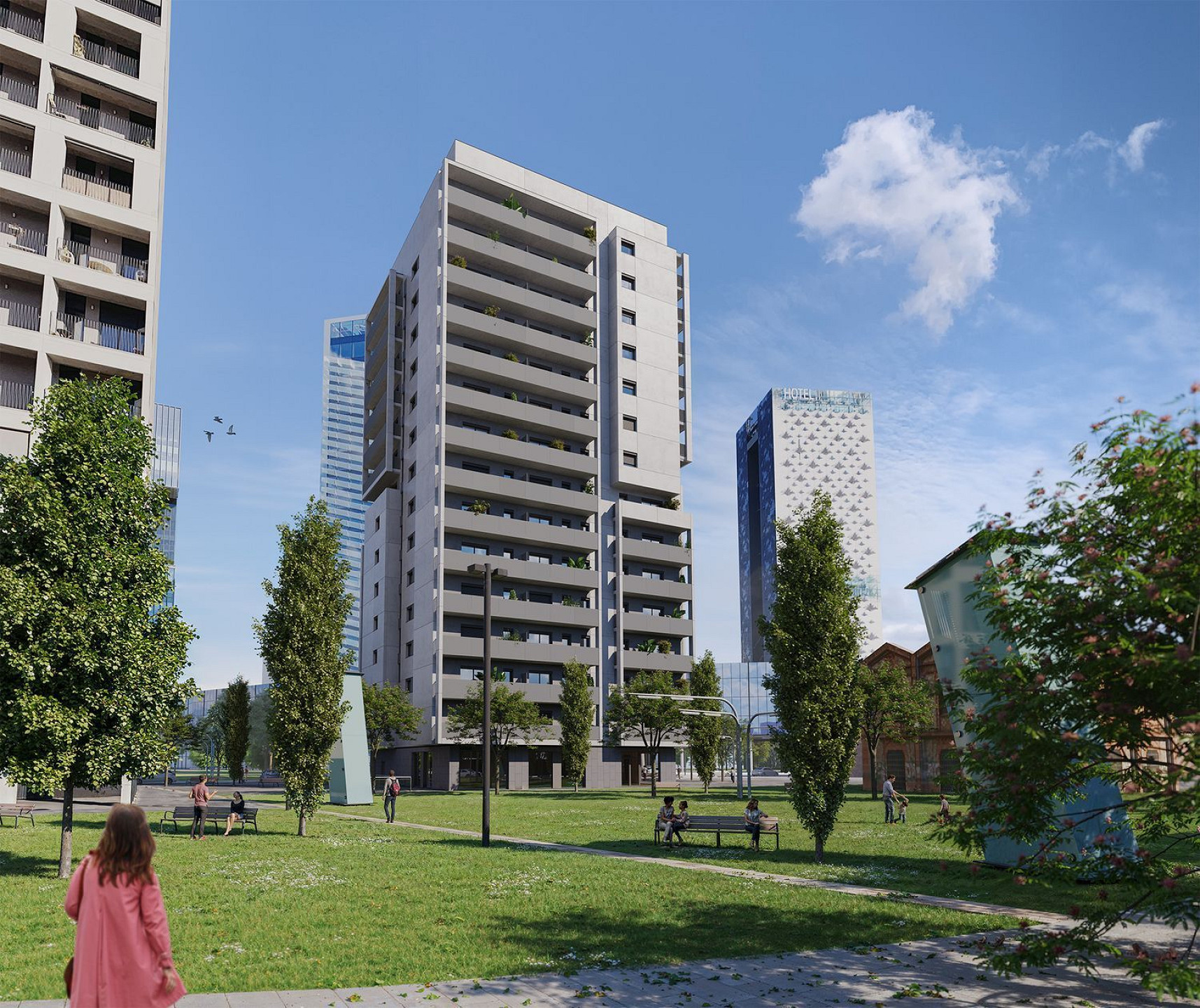 Современные квартиры высокого класса в жилом комплексе, находящемся в стадии строительства, в Оспиталет-де-Льобрегат, Барселона