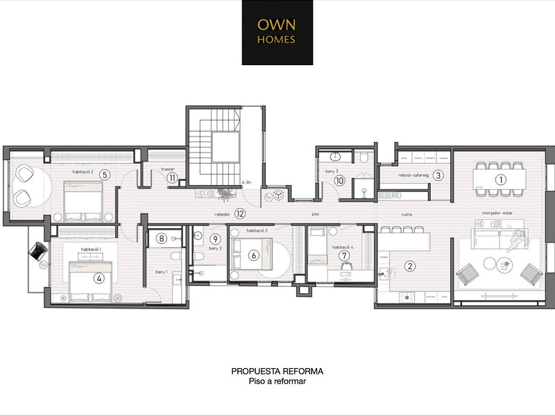 Elegante propiedad en finca clásica para reforma integral en Sant Gervasi – Galvany, Barcelona. Foto:  24