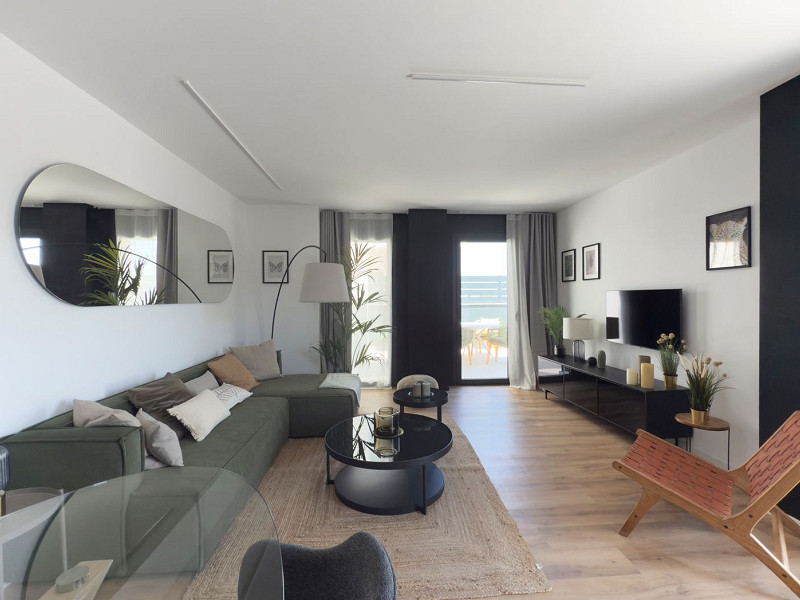 Obra nueva con terrazas, piscina y zonas comunitarias en Sant Boi de Llobregat, Barcelona. Foto:  7