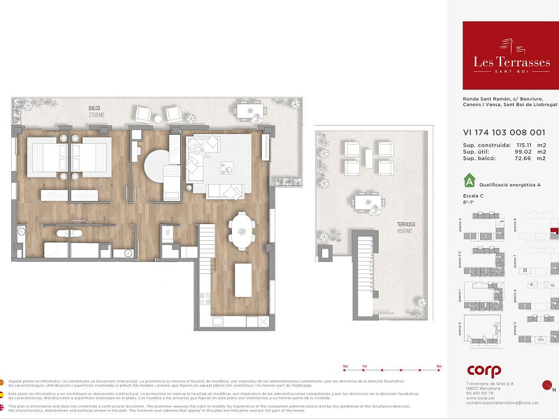 Obra nueva con terrazas, piscina y zonas comunitarias en Sant Boi de Llobregat, Barcelona. Foto:  14