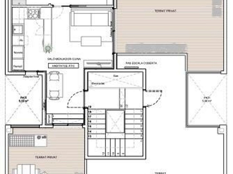 Charming penthouse with terraces in the heart of Barcelona. Photo:  32