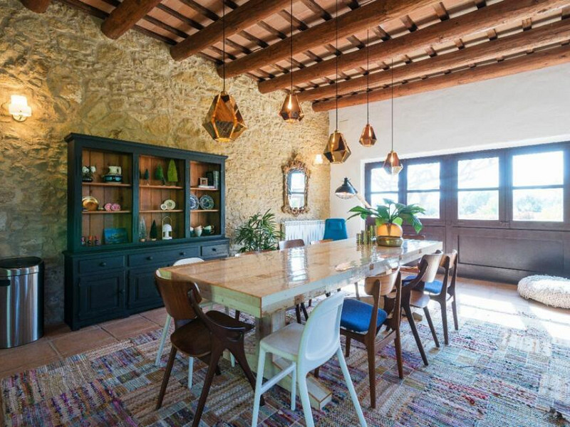 Magnificent old stone mansion in the picturesque mountainous area of Vulpellac in the province of Girona. Photo:  20