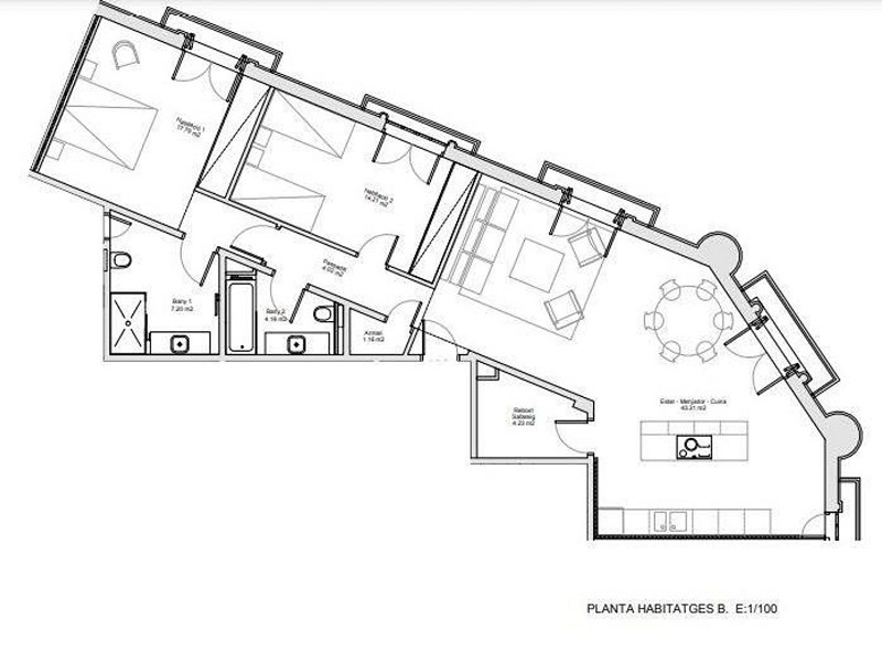 Классическая квартира с балконами и высокими потолками в центре Эшампле, Барселона. Фото:  17