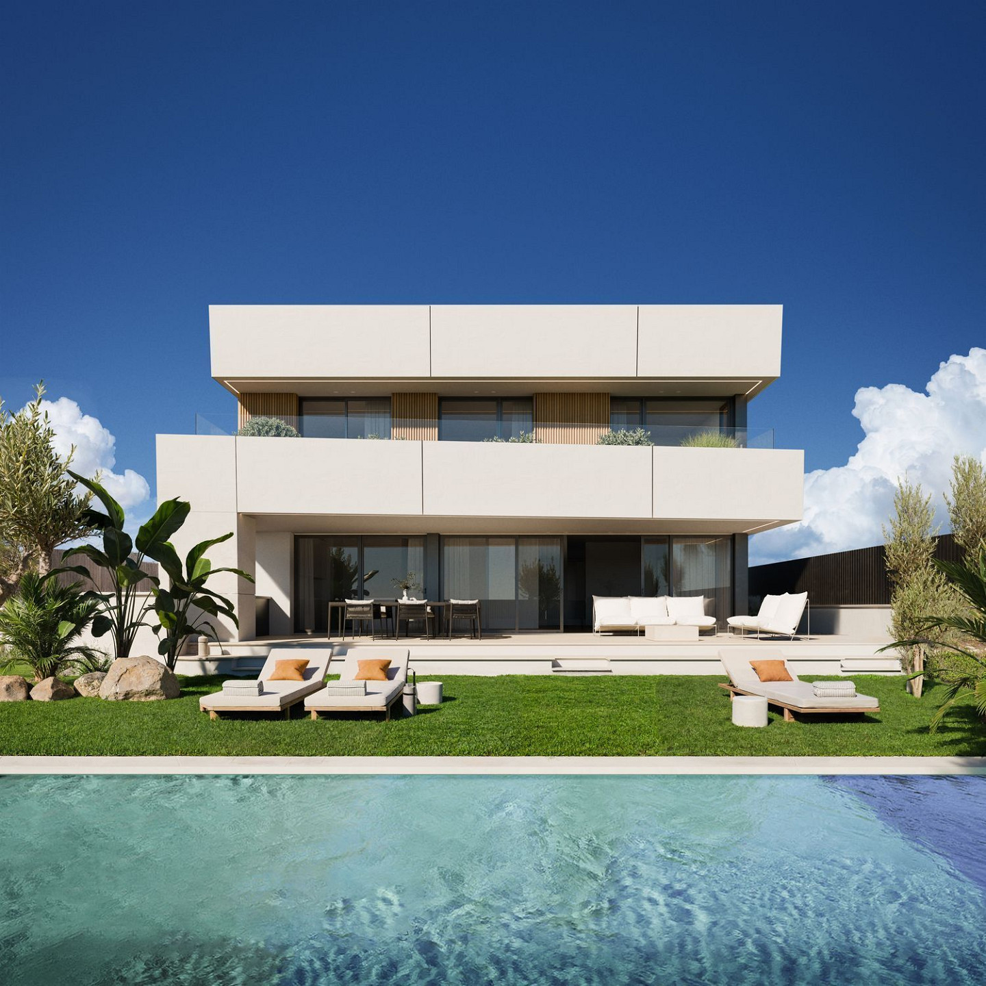 Современная энергоэффективная вилла с бассейном в Ла Плана, Ситжес