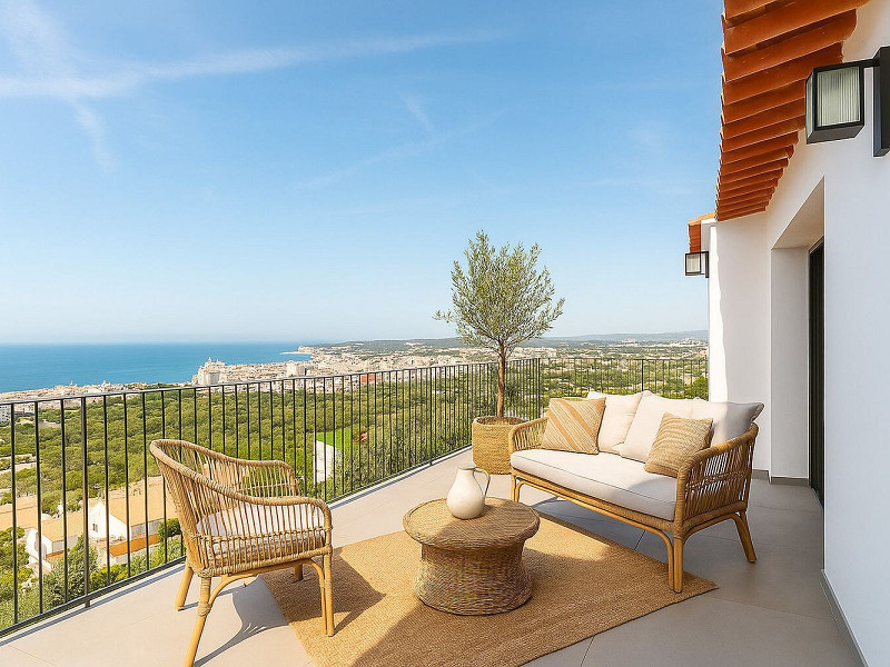 Вилла с панорамным видом на море в Левантине, Ситжес. Фото:  1