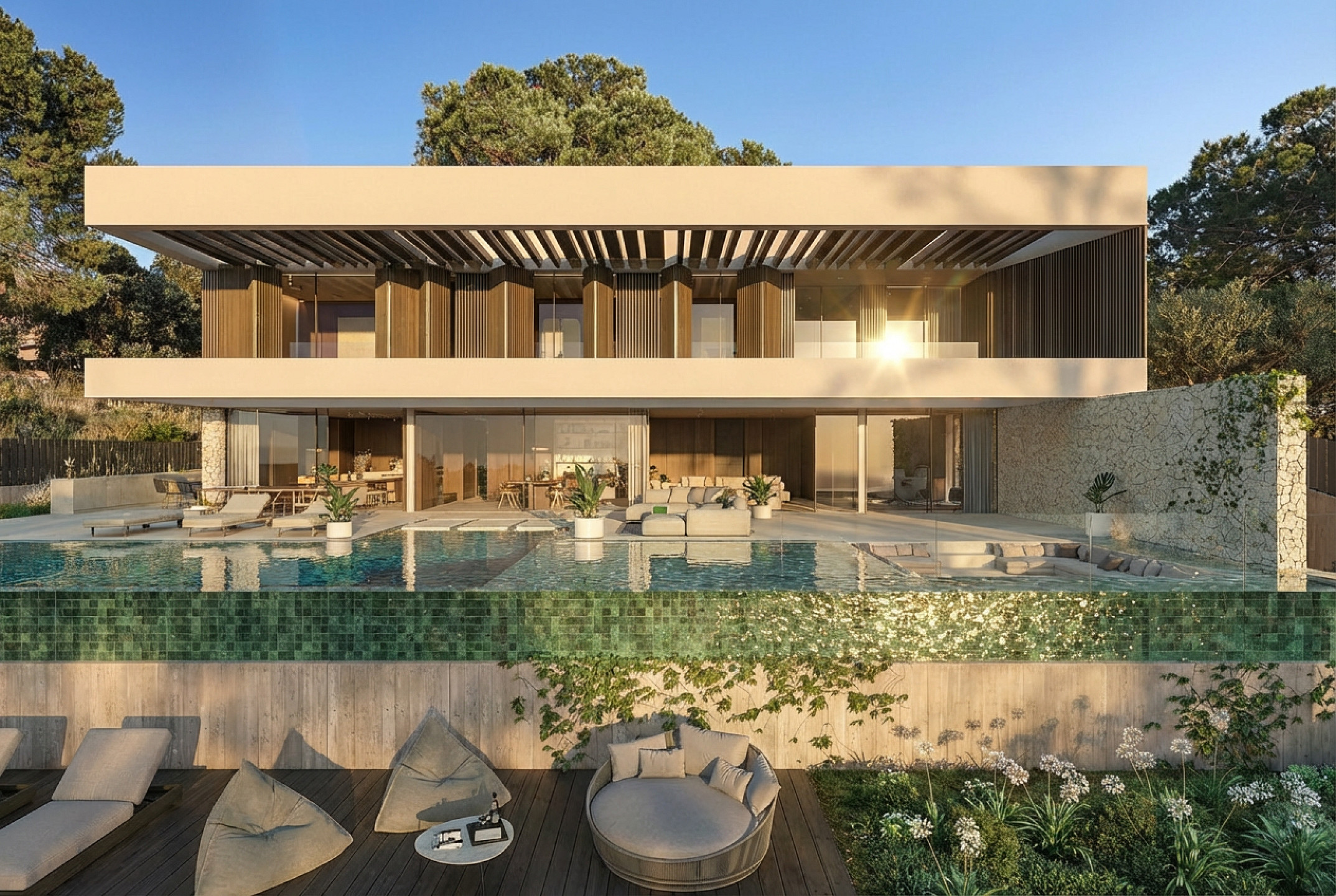 Элитная дизайнерская вилла с видом на море в Сант-Андреу-де-Льяванерас, Барселона