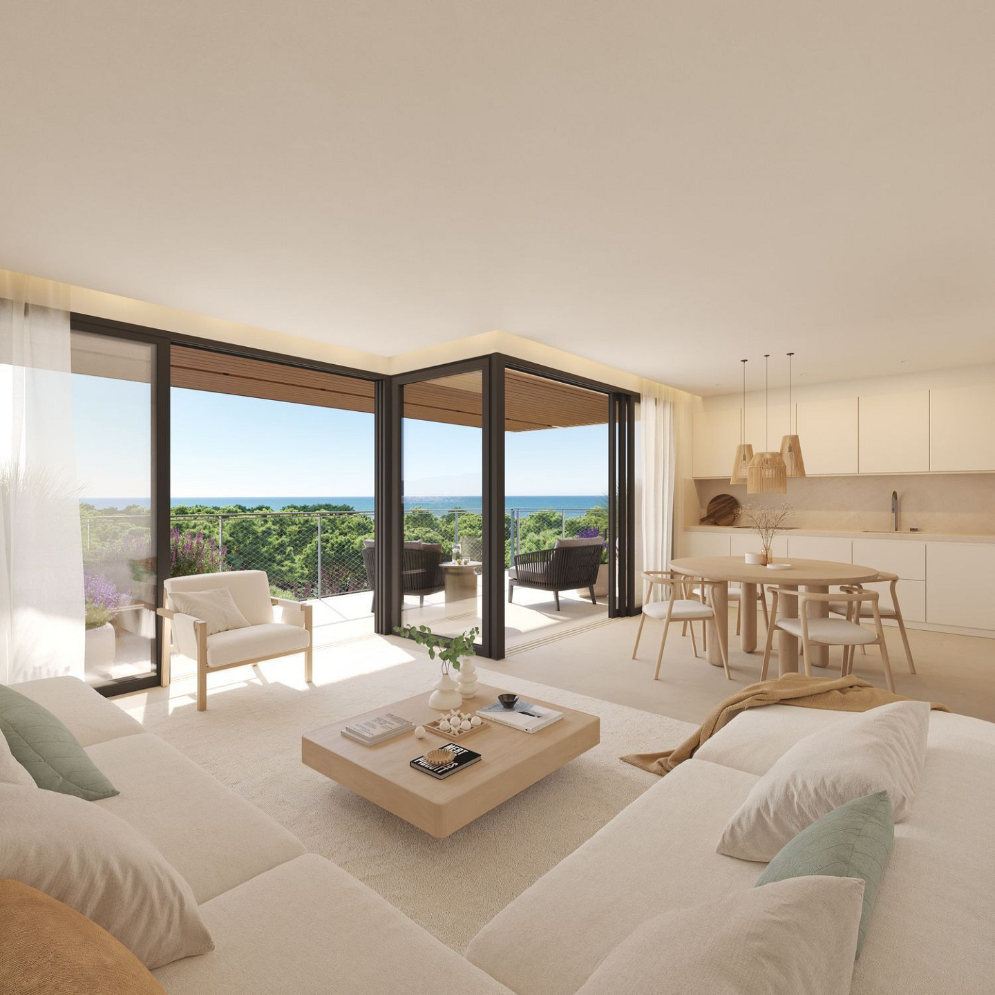 Sea View Apartment with Terrace in Gava Mar – Beachfront