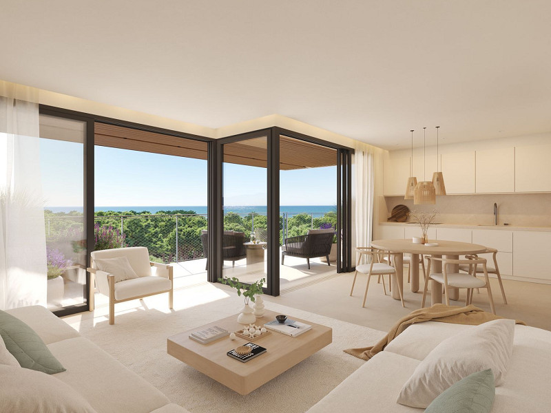 Апартаменты с видом на море и террасой в Гава-Мар – первая линия