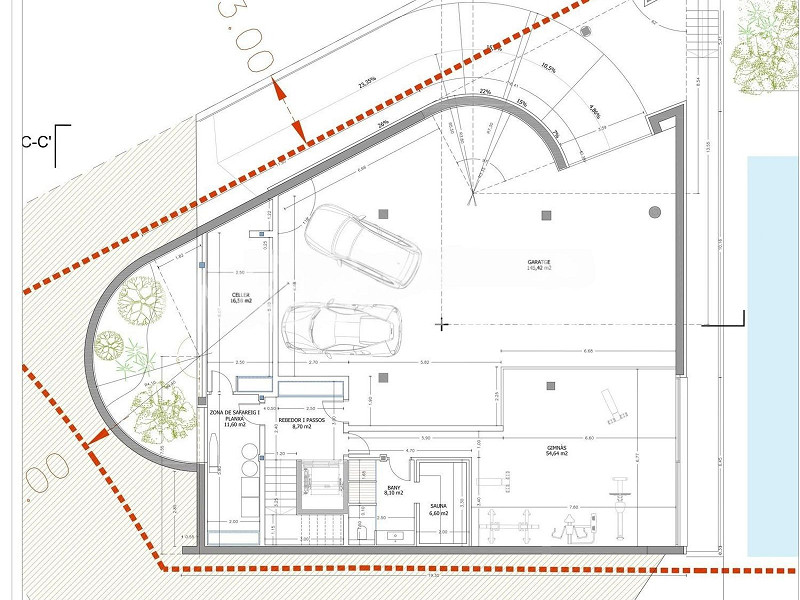 Plot with Sea Views and Approved Project for Two Luxury Detached Villas in Sitges. Photo:  14