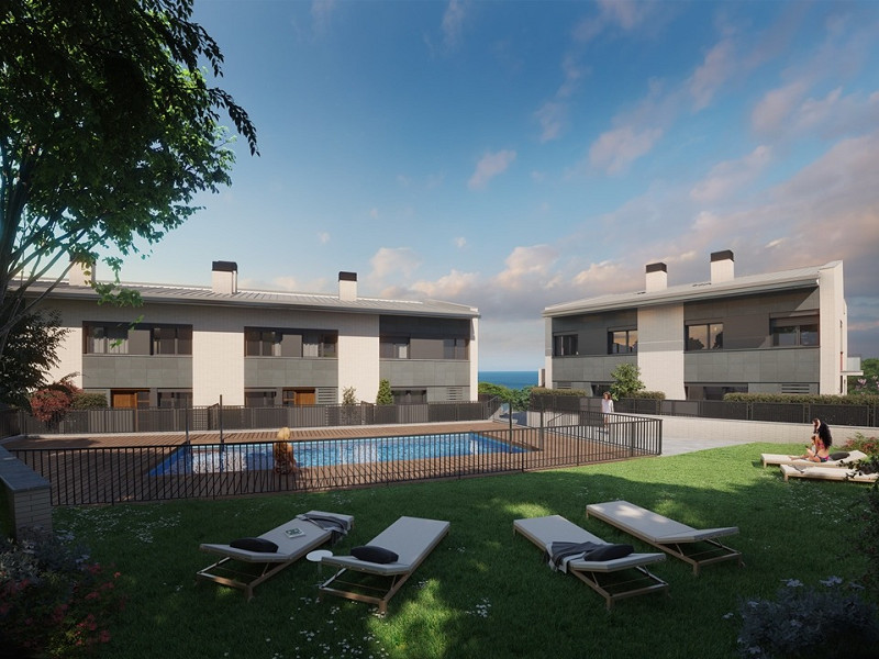 Designer townhouses under construction in Teia on the Costa Maresme. Photo:  3